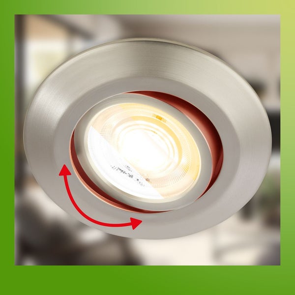 6er Set LED Einbaustrahler 230V LED Einbauleuchten Spots schwenkbar CTS Ra90