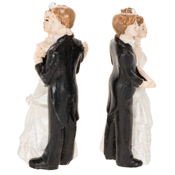 Tortenfigur Brautpaar tanzend, Dekoration für Hochzeitstorten aus Polyresin