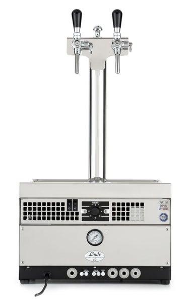 Zapfanlage, Bierzapfanlage Kontakt 55/K Profi, 2-leitig Trockenkühlgerät aus Edelstahl, 50 Liter/h Membranpumpe, Green Line