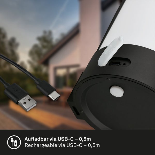 LED Tischlampe Akku LED Tischleuchte Dimmbar Kabellos Touch Terrasse Warmweiß