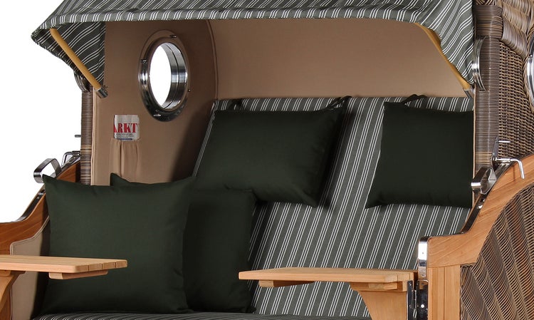 Strandkorb Rantum Grande Teak PE grey Dessin 504