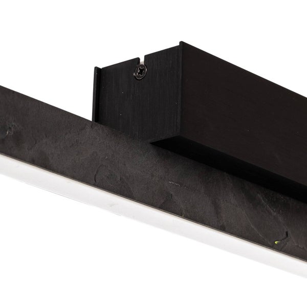 quitani LED Deckenleuchte Zino dimmbar (Modern) in Schwarz aus Aluminium (1 flammig, ) - Lampe Deckenlampe Flurleuchte