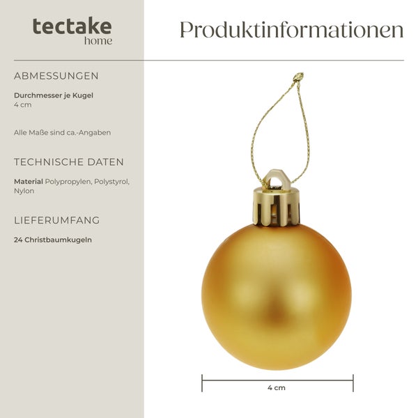 Christbaumkugel mit einem Durchmesser von 4 cm.