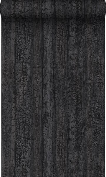 Origin Wallcoverings Tapete Holz-optik Schwarz - 53 cm x 10,05 m - 347531