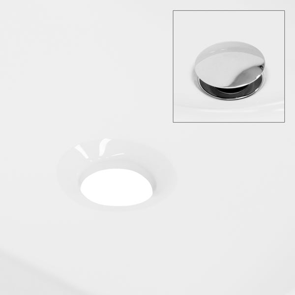 ECD Germany Waschbecken Waschtisch 630x420x120 mm inkl. Ablaufgarnitur für Waschbecken ohne Überlauf Keramik Oval Weiß Aufsatzbecken Aufsatzwaschbecken Waschschale Aufsatzwaschtisch Spülbecken Becken