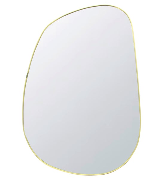 FRANK FLECHTWAREN | Wandspiegel Gold, MDF, GLAS, KUNSTSTOFF, 36 x 1,5 x 52 cm