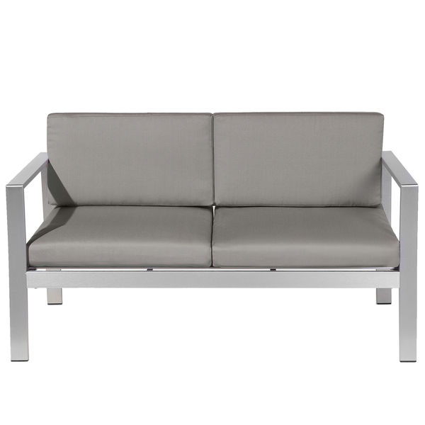 Gartensofa 2-Sitzer SALERNO Metall Dunkelgrau