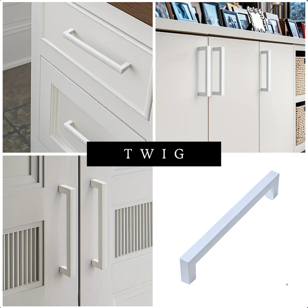 Twig Möbelgriff an Schubladen und Schranktüren montiert