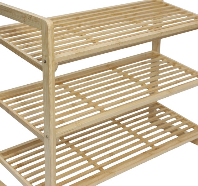 FRANK FLECHTWAREN | Schuhregal Bambus, 66 x 30 x 54 cm, BAMBUS