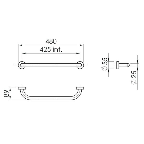 Sicherheitsgriff für das Badezimmer 45cm