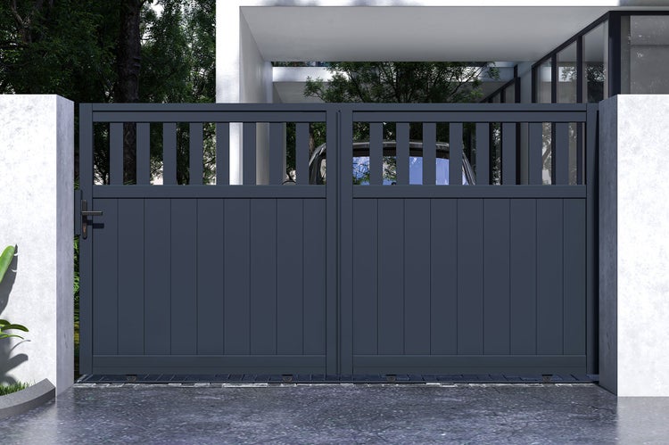 Schiebetor aus Aluminium 3m SANTIS 300C160 Grau