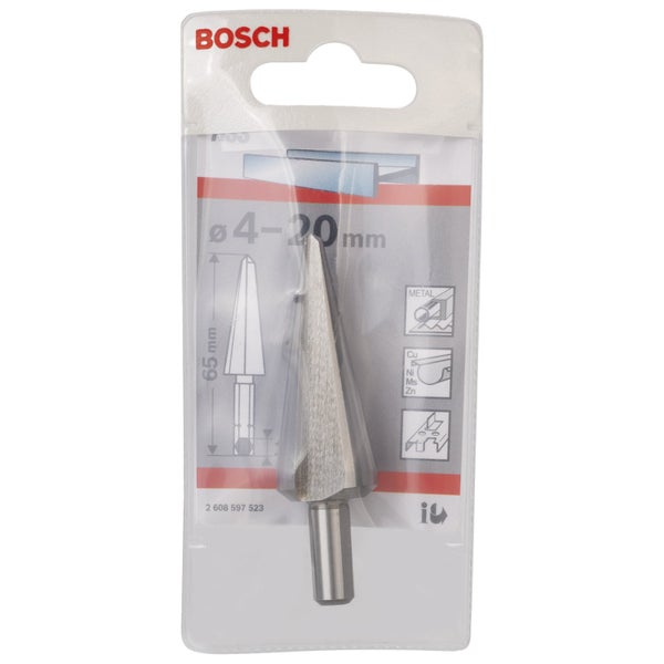 Bosch Stufenbohrer mit Durchmesser 4 bis 20 Millimeter in Verpackung