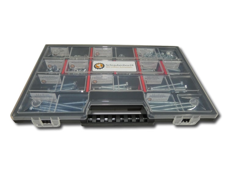 480 tlg Sechskantschrauben Sortiment mit Muttern Unterlegscheiben Federringen M6 // 12mm-80mm Schrauben Set