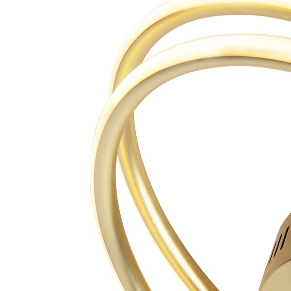 Detailansicht einer Deckenleuchte mit ringförmigem Design