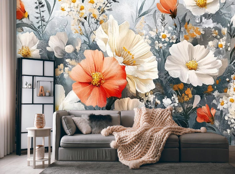 Fototapete Blumenwiese Wohnzimmer Vlies Tapete 300x210 cm