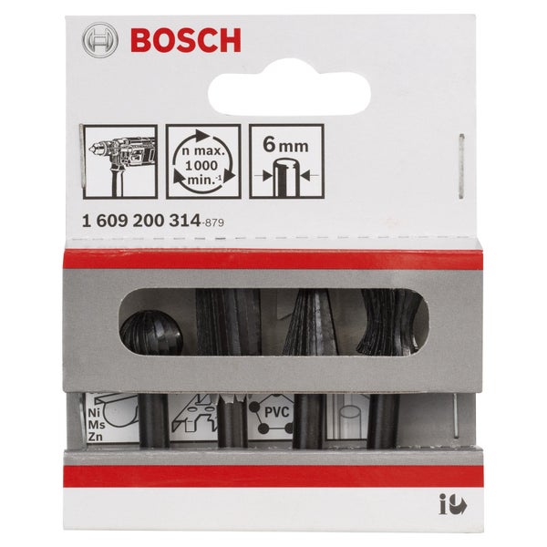 Bosch Freihandfräser-Set für Bohrmaschinen, 4tlg., 6 mm, 13 mm -1609200314