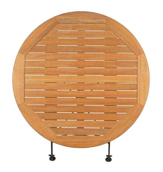 Teak Klapptisch rund 100 cm wetterfest premium für Balkon Terrasse Garten
