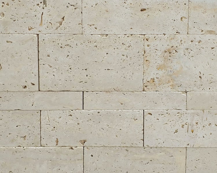 Wohnrausch Naturstein Mauersteine Travertin EXTRA LIGHT, gesägt, getrommelt, beige, L 15-50, B 18-20, H 22,5 cm, 1 qm