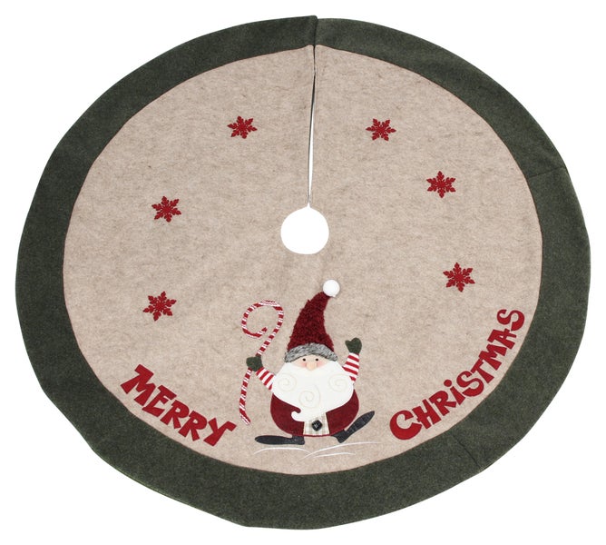 FRANK FLECHTWAREN | Christbaumdecke Wichtel, 122 x 2,5 x 122 cm, POLYESTER
