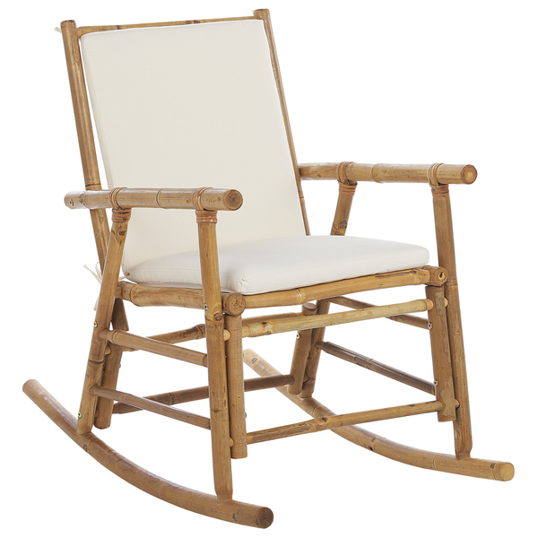 Garten-Schaukelstuhl FRIGOLE Bambusholz Braun