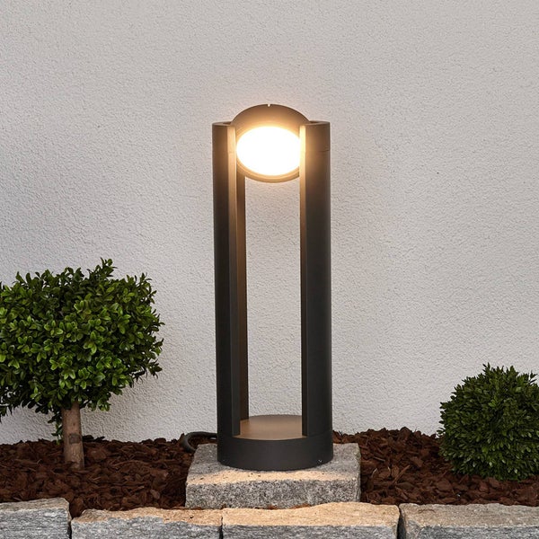 Lucande LED Wegeleuchte / Sockelleuchte 50 cm, Aussenleuchte drehbarer Leuchtkopf strahlwassergeschützt IP65 15W