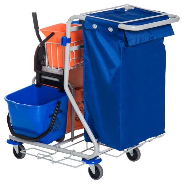 HOMCOM Putzwagen, 93 x 80 x 97 cm, PP, Blau