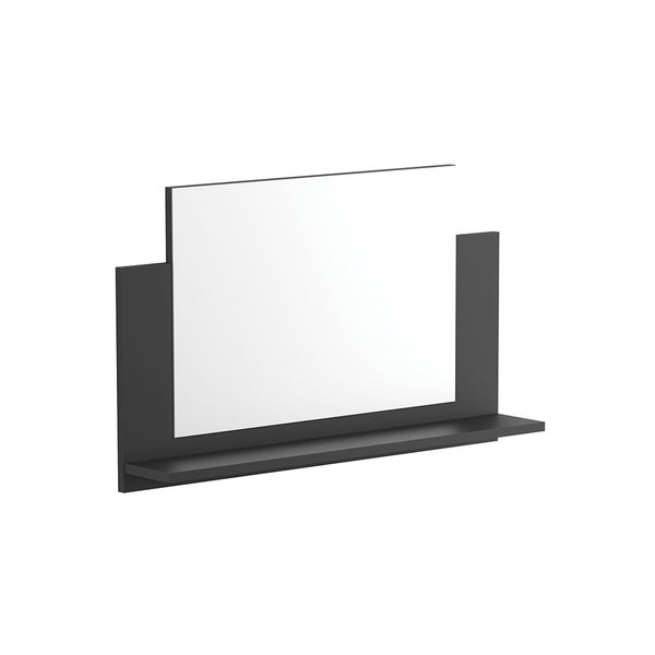 Home Deluxe - Badmöbel - Set - WANGEROOGE BIG Deluxe – Größe: M, Farbe: Schwarz, Breite Waschbecken: ca. 80 cm I Badezimmermöbel Waschtisch Waschbecken