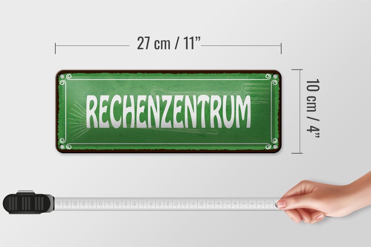 Blechschild Spruch 27x10cm Rechenzentrum Gärtner Garten Dekoration