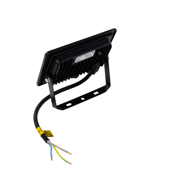 Rückansicht eines LED-Strahlers mit Anschlusskabel