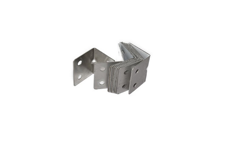 Stapel Metall Eckverbinder mit Montagelöchern zur stabilen Holzverbindung