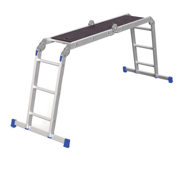 Mehrzweckleiter aus Aluminium mit Arbeitsplattform