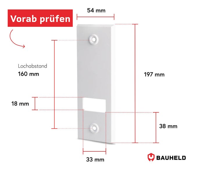 Maße der Bauheld Abdeckung