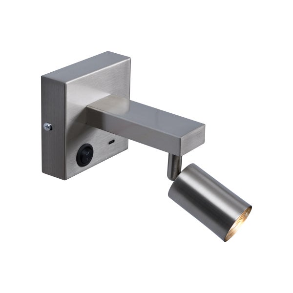 Wandleuchte aus Metall mit Schalter