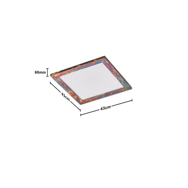 quitani LED Deckenleuchte (LED Panel) Aurinor (Modern) in Bronze aus Aluminium (1 flammig, ) - Lampe Deckenlampe Wohnzimmerleuchte