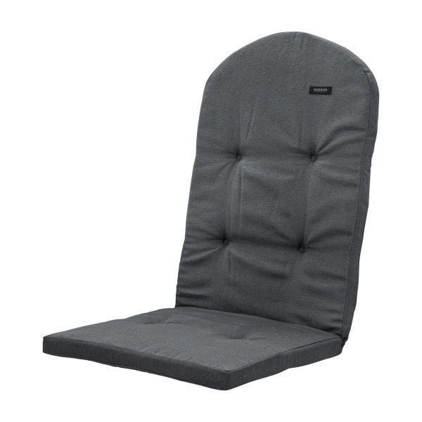 Hochlehnerauflage Bearchair Panama grau - ca. 128x48 cm - 4er-Set