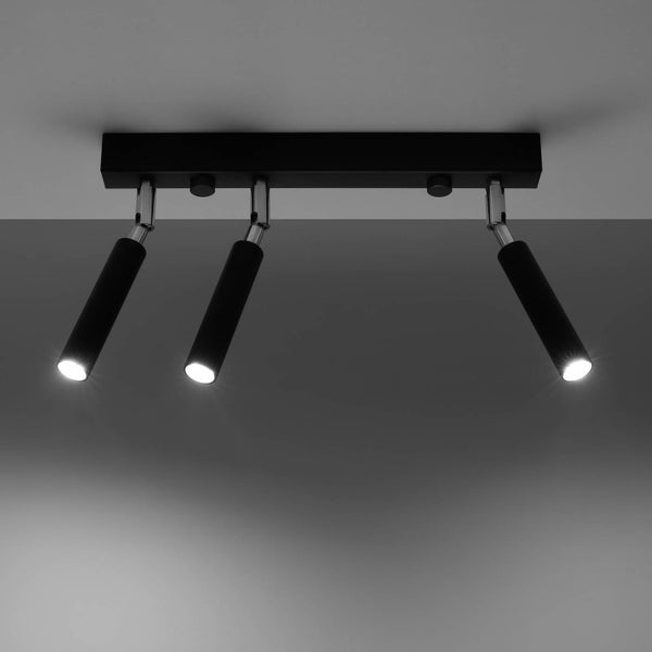 Euluna Strahler Nicanor in Schwarz aus Metall (3 flammig, G9) - Deckenlampe Deckenleuchte Lampe Spot Wohnzimmerleuchte