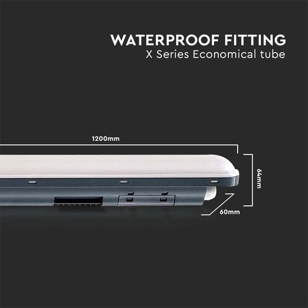 V-TAC VT-1253 - Weiße LED-Lichtleisten - Serie X - IP65 - 36W - 4320 Lumen - 6500K - 120CM