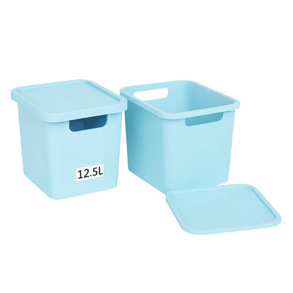 Zwei Aufbewahrungsboxen aus Kunststoff mit einem Fassungsvermögen von 12,5 Litern