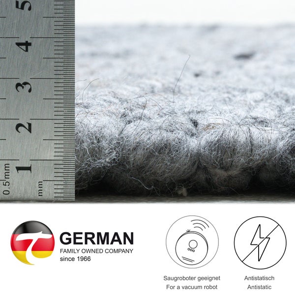Wendbarer Handwebteppich Malli grau 200x300 cm