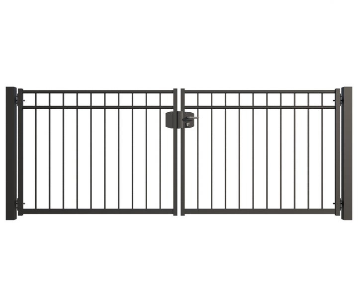 Doppeltor aus Metall für den Garten