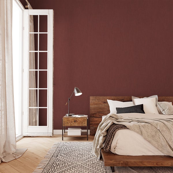 Tapete Rot Uni Modern für Wohnzimmer Schlafzimmer Küche MADE IN GERMANY 10,05 x 0,53m