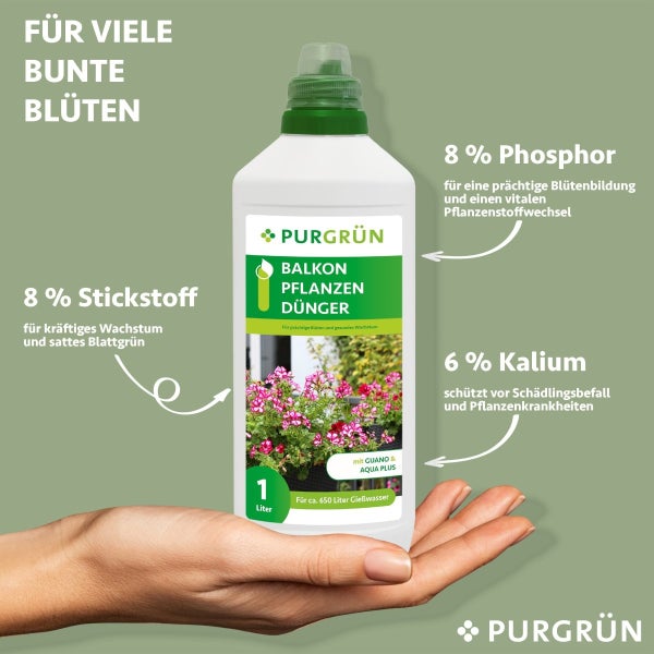 Purgrün Balkonpflanzen-Dünger 1 Liter
