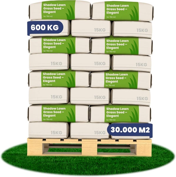 Palette mit Rasensamen Shadow Lawn Grass Seed Elegant, 600 kg, für 30.000 m2