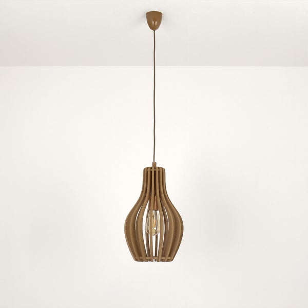 Holz Hängeleuchte mit Lampenfassung