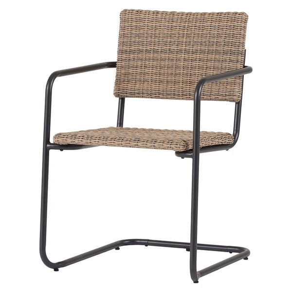 Camille Gartenstuhl Polyrattan schwarz, natur. 55 X 59 X 83 cm