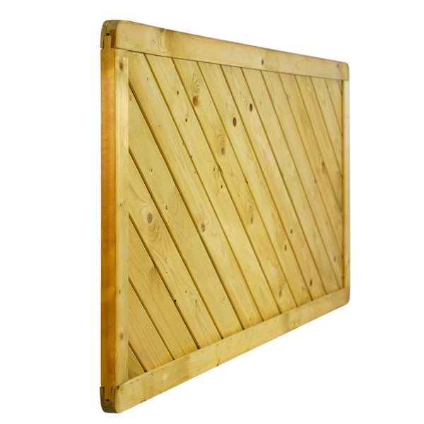 Holzzaun-Element mit diagonalen Brettern