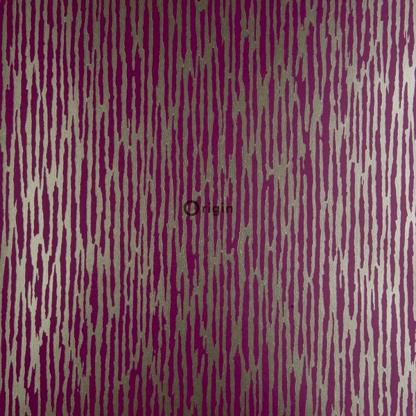 Origin Wallcoverings Tapete Tarnmuster Aubergineviolett - 52 cm x 10.05 m - 307111