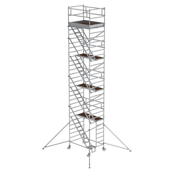 MUNK Rollgerüst mit Schrägaufstiegen 1,35x1,80m Plattform, 10,35m AH