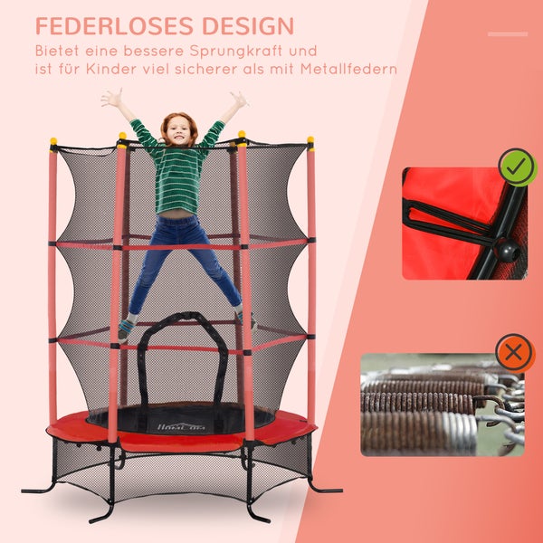 Trampolin mit Sicherheitsnetz für Kinder