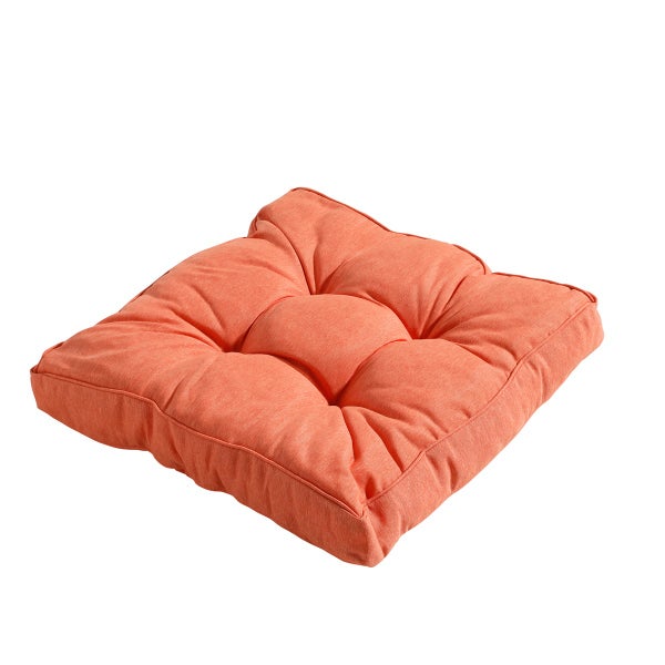 Sitzkissen Florance Panama Flammenorange - Ca. 47x47 cm - 4er-Set